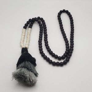 Hangs 19 Inches Prayer Beads Stone Necklace